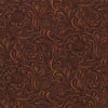 11216 15 Tooled Leather Brown 10" End-of-Bolt Piece